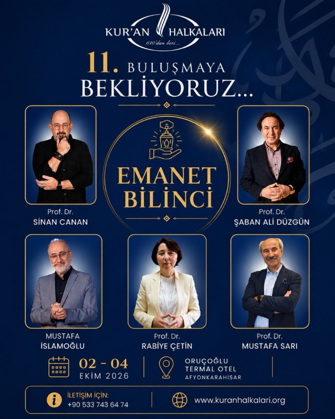 11. Buluşma, Emanet Bilinci, 2–4 Ekim 2026, Afyonkarahisar
